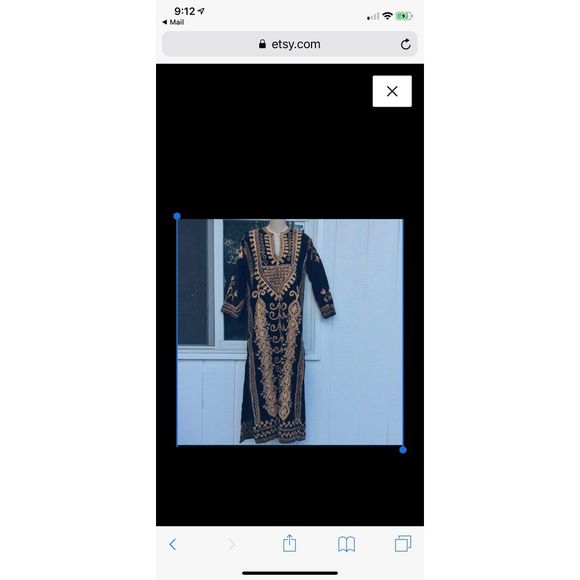 VTG Hollywood 50s 60s Cocktail Dress RHINESTONES - Picture 6 of 6